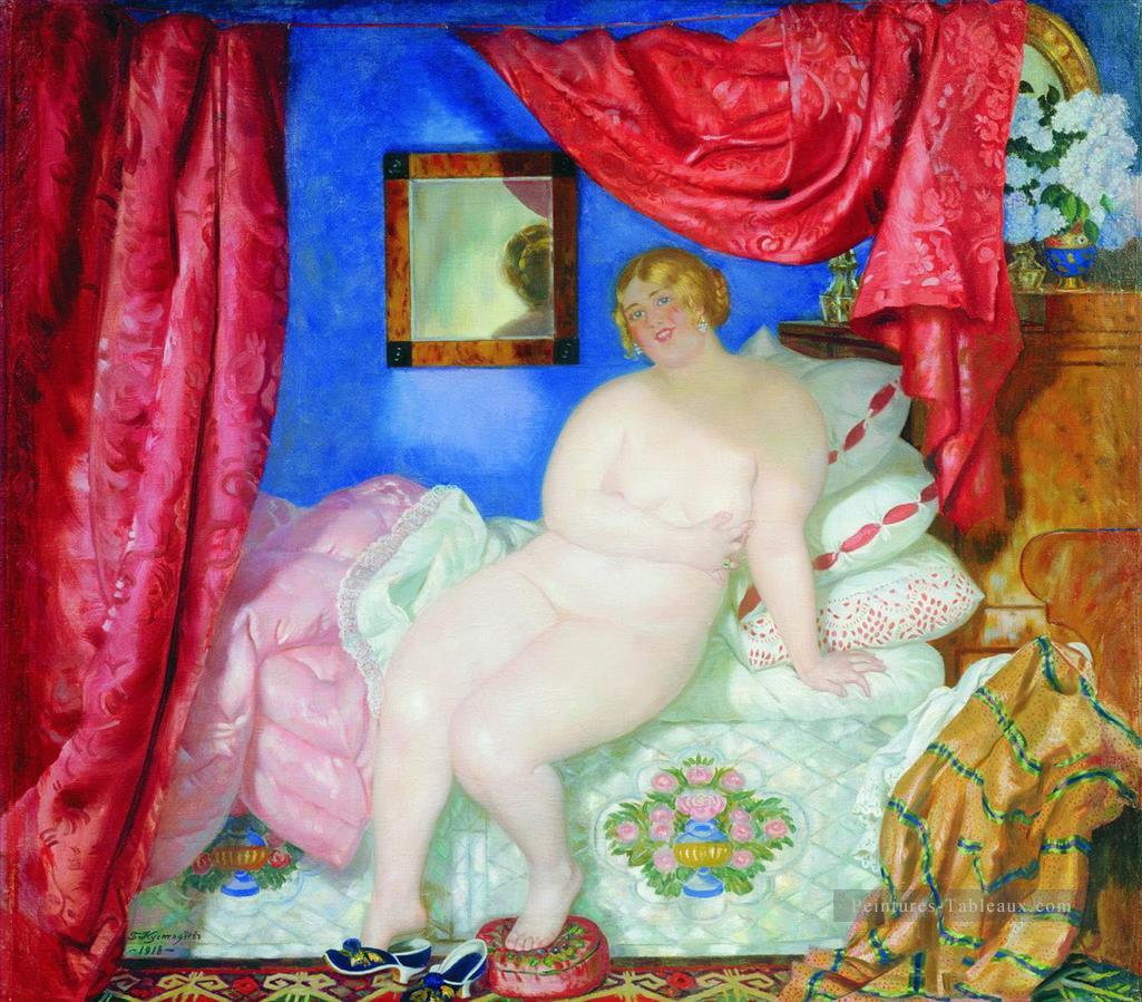 beauté 1918 Boris Mikhailovich Kustodiev nue moderne Peintures à l'huile